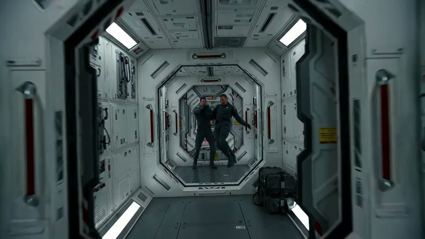 Zero-Gravity Corridor Battle — AI video creation