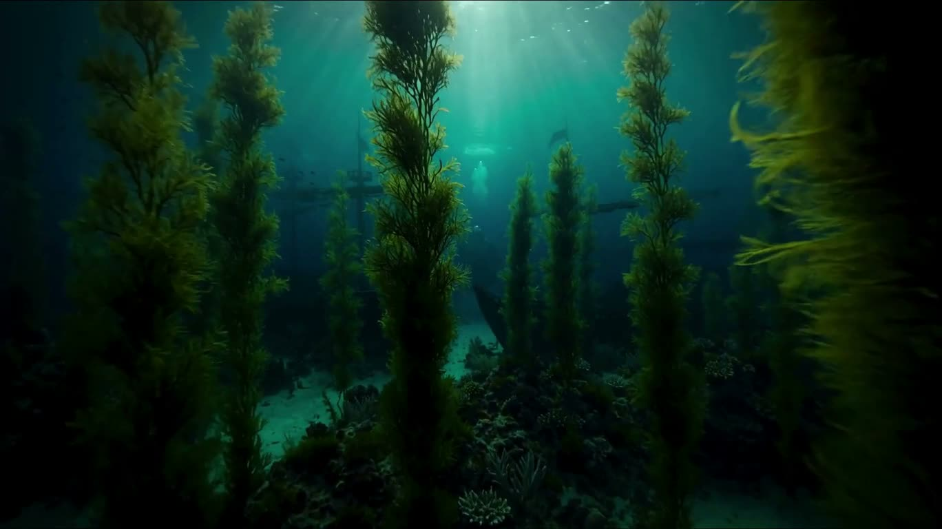 深海海带塔可与幽灵圣诞老人 — AI video creation