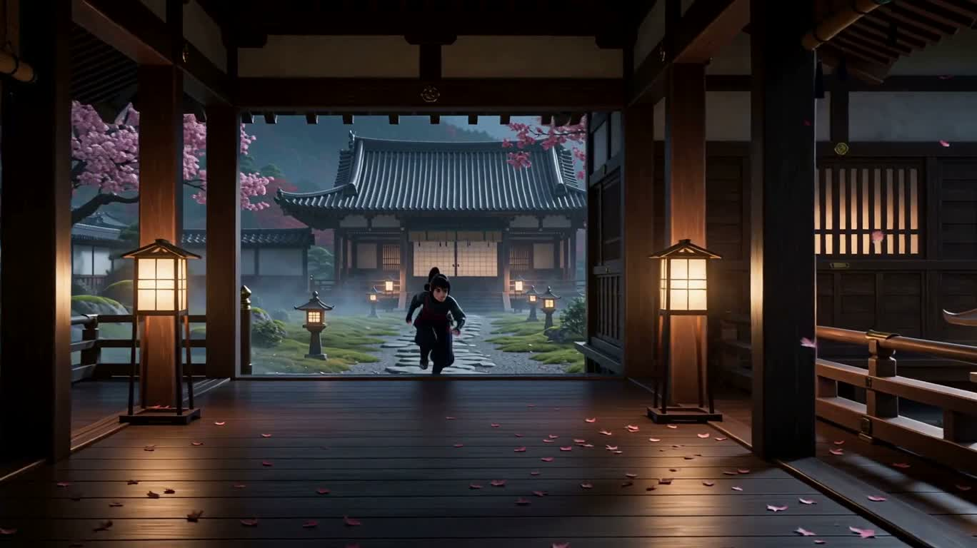 月夜の幕府の女忍者 — AI video creation