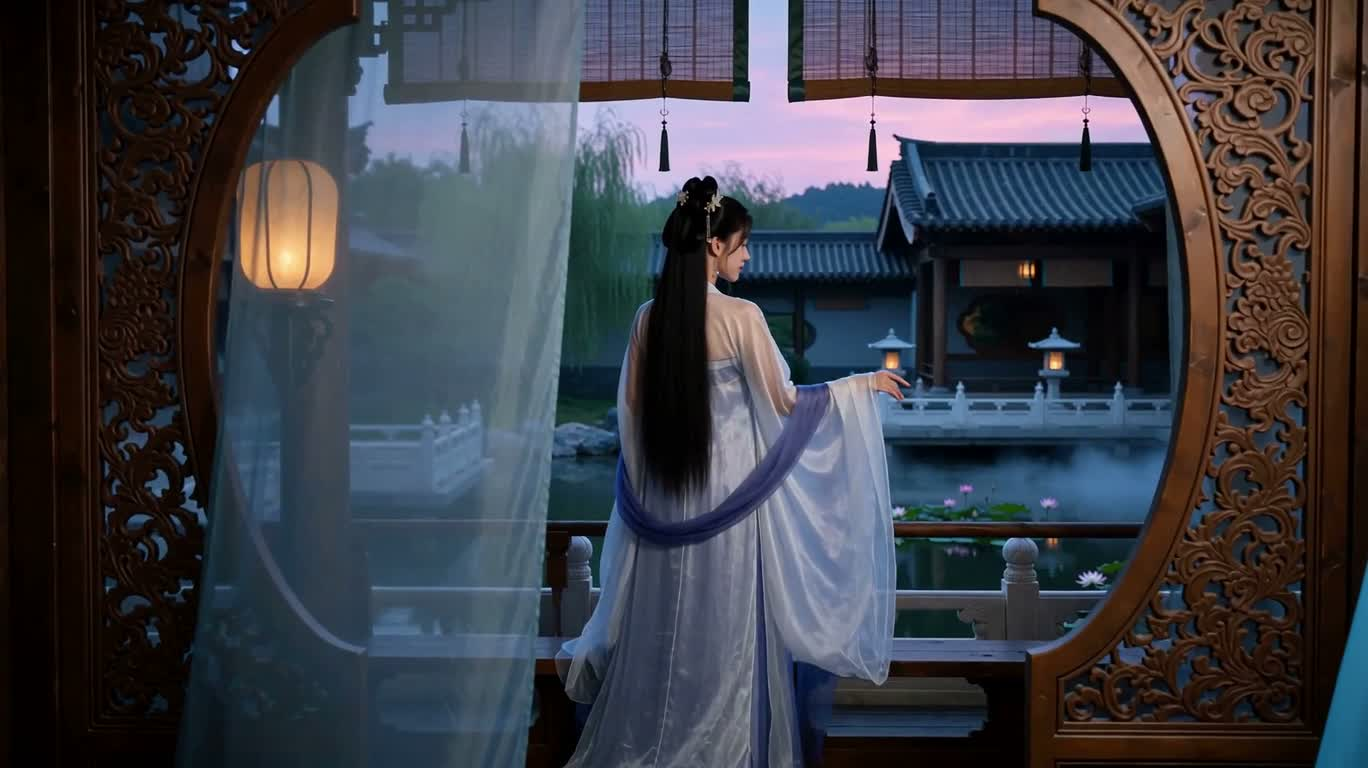 暮色莲池回眸 — AI video creation