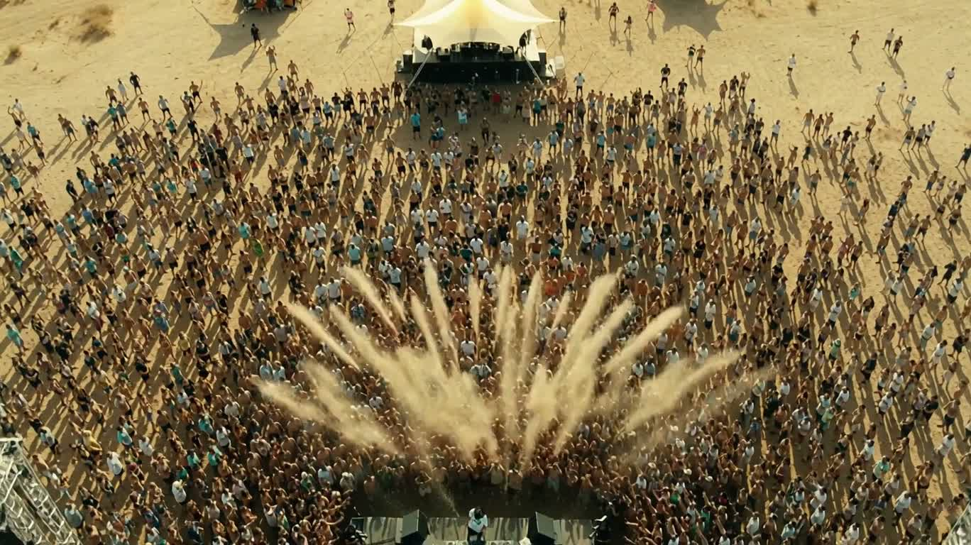 Dust Wave Dive at the Desert Music Festival — AI video creation