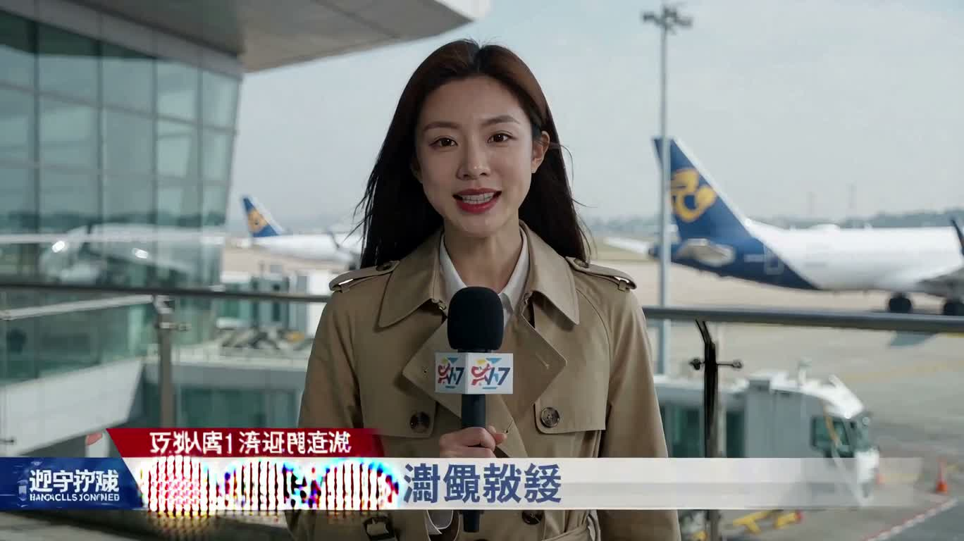 机场延误新闻现场 — AI video creation