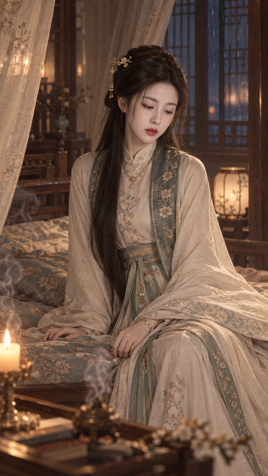 宋代风格古代闺阁成年女性肖像 — AI image creation