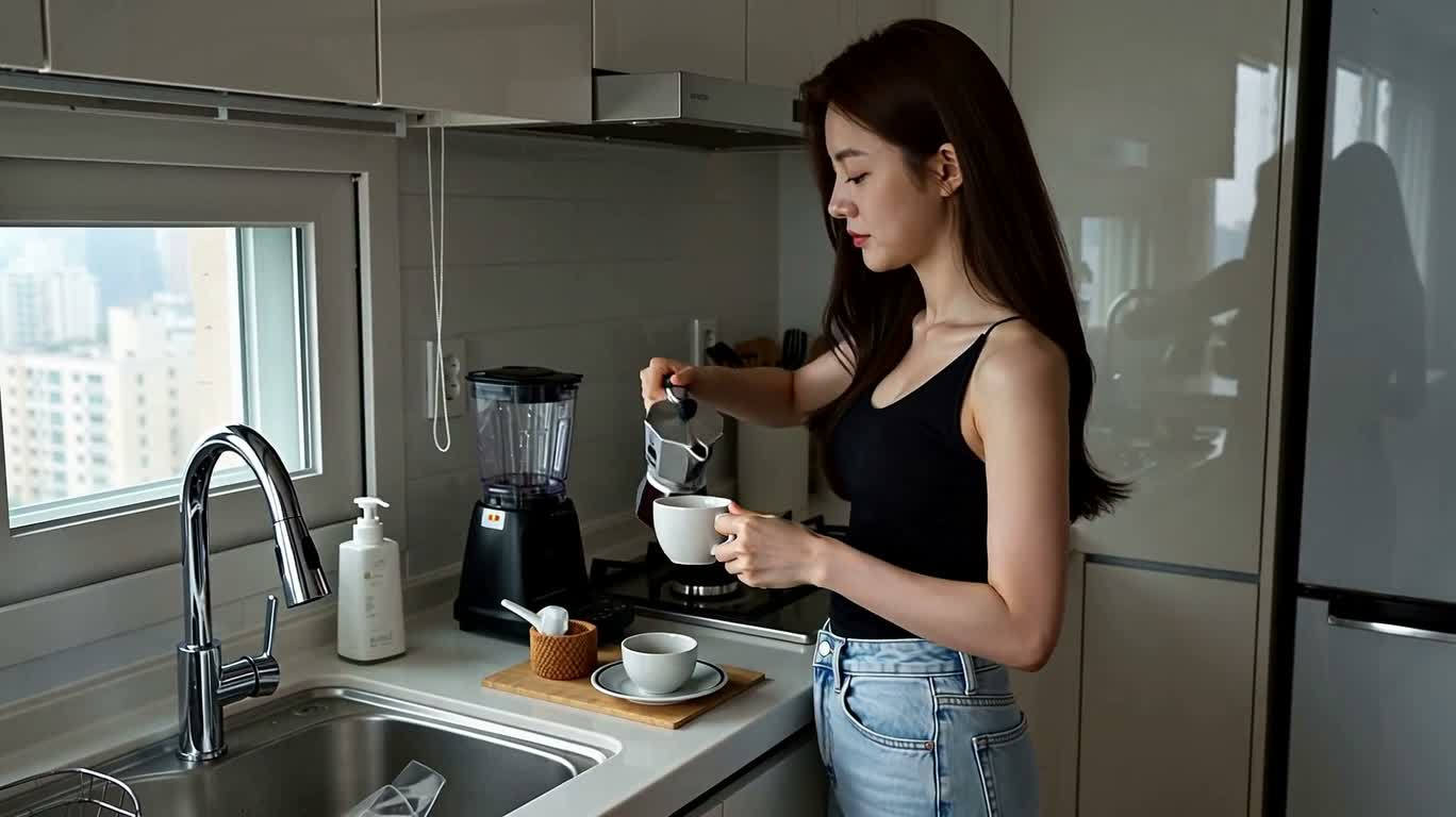 韩式自理晨间日常 — AI video creation