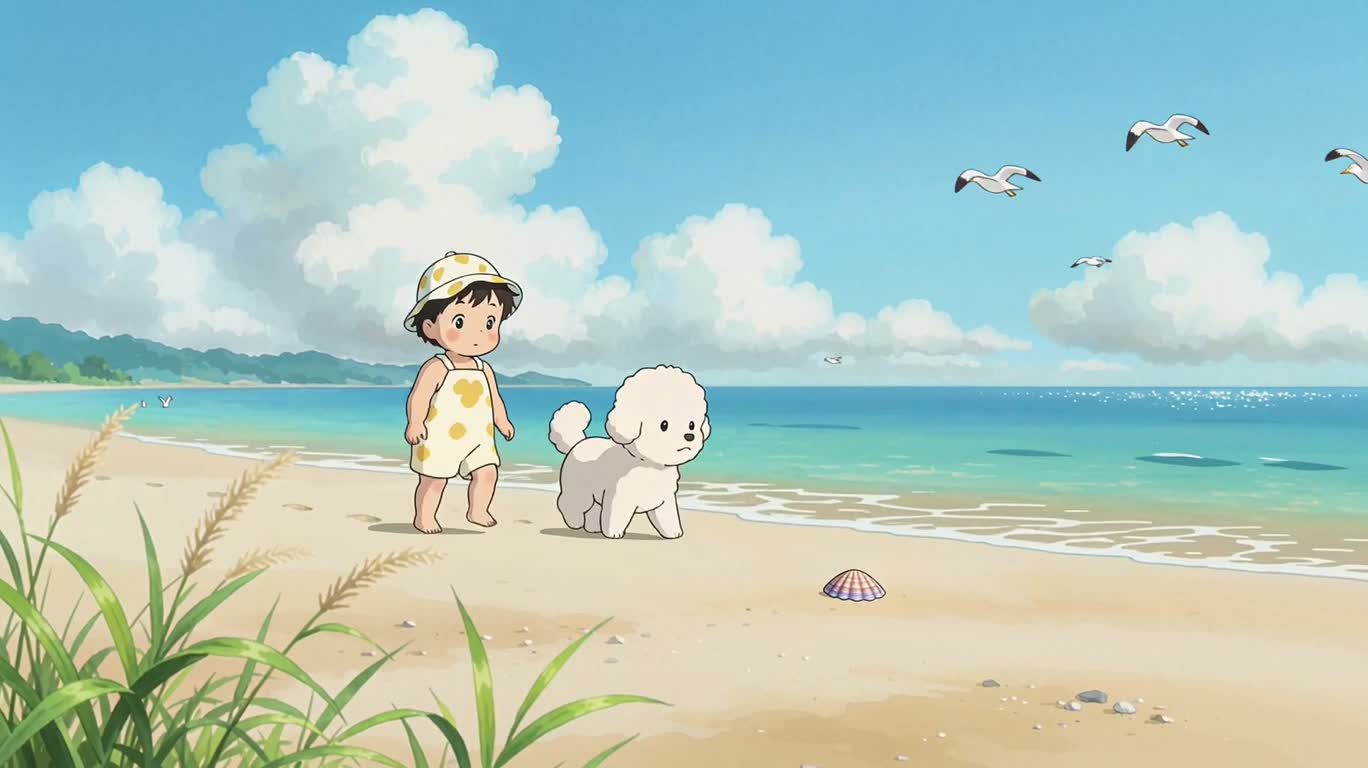 海边的夏日陪伴 — AI video creation