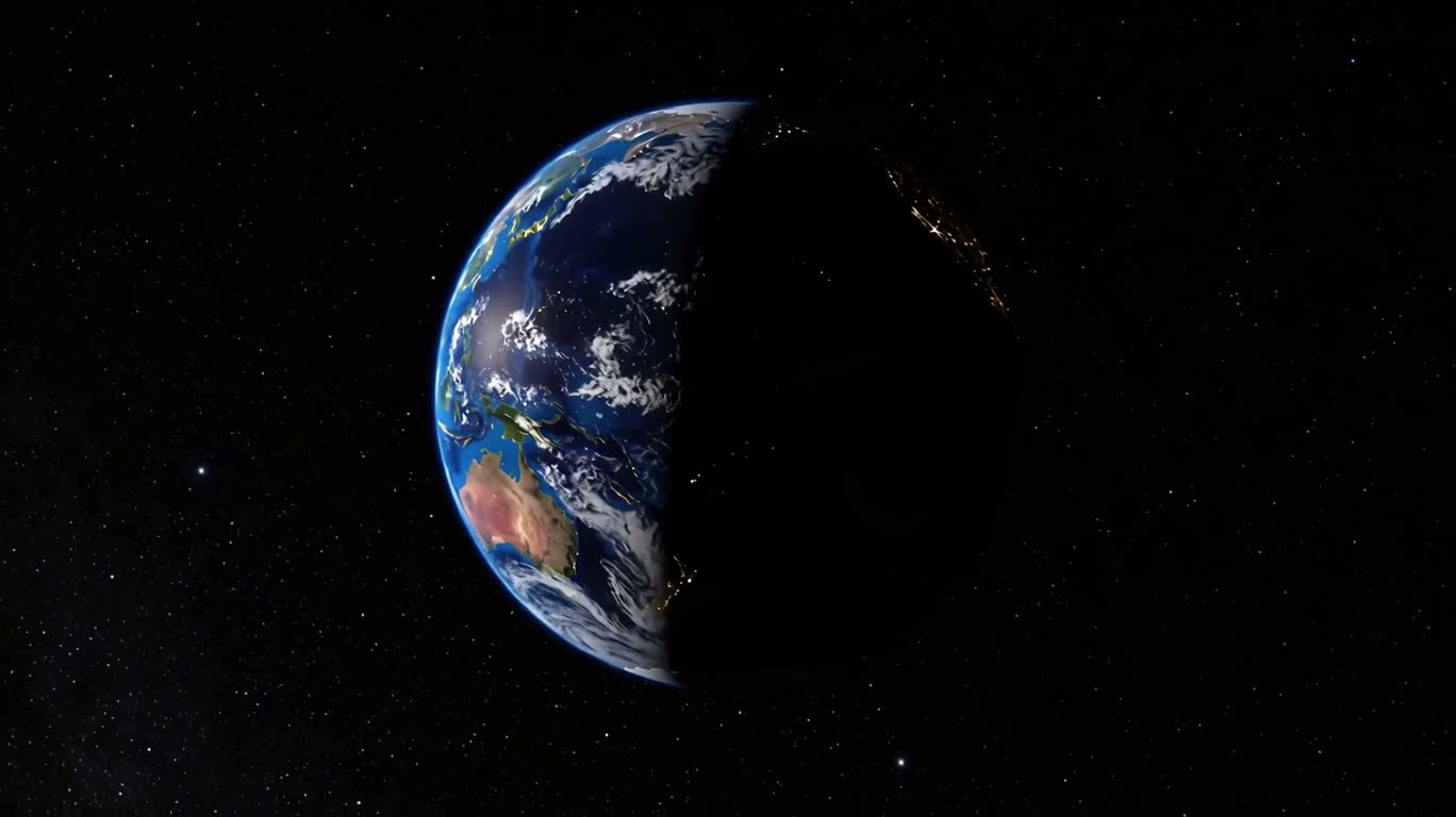 星間地球回転オープニング — AI video creation