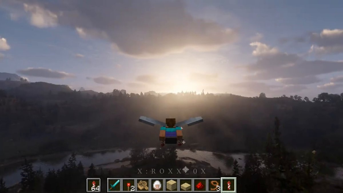 Minecraft Content in Red Dead Redemption 2
