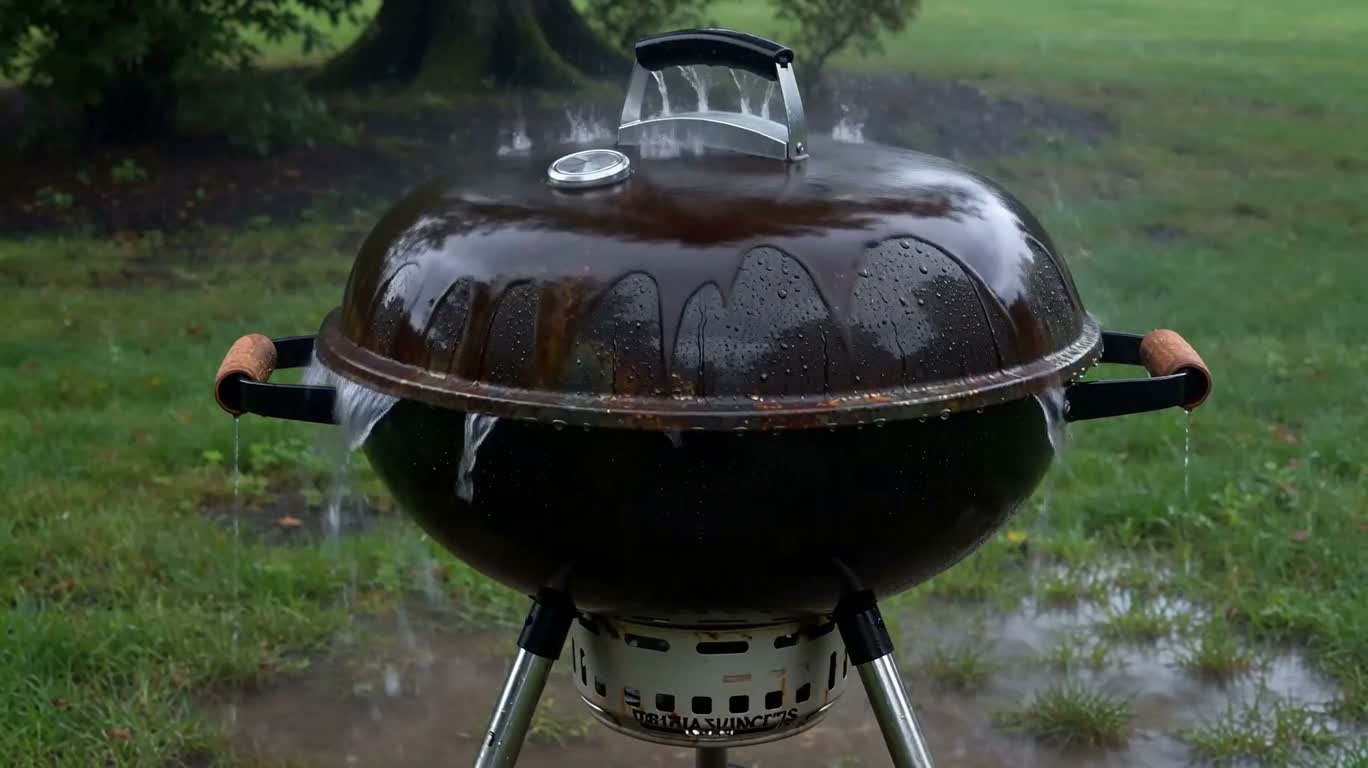 雨季の侵食:グリルの腐食タイムラプス — AI video creation