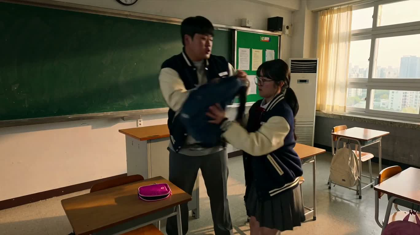 蓝色书包与勇敢守护 — AI video creation