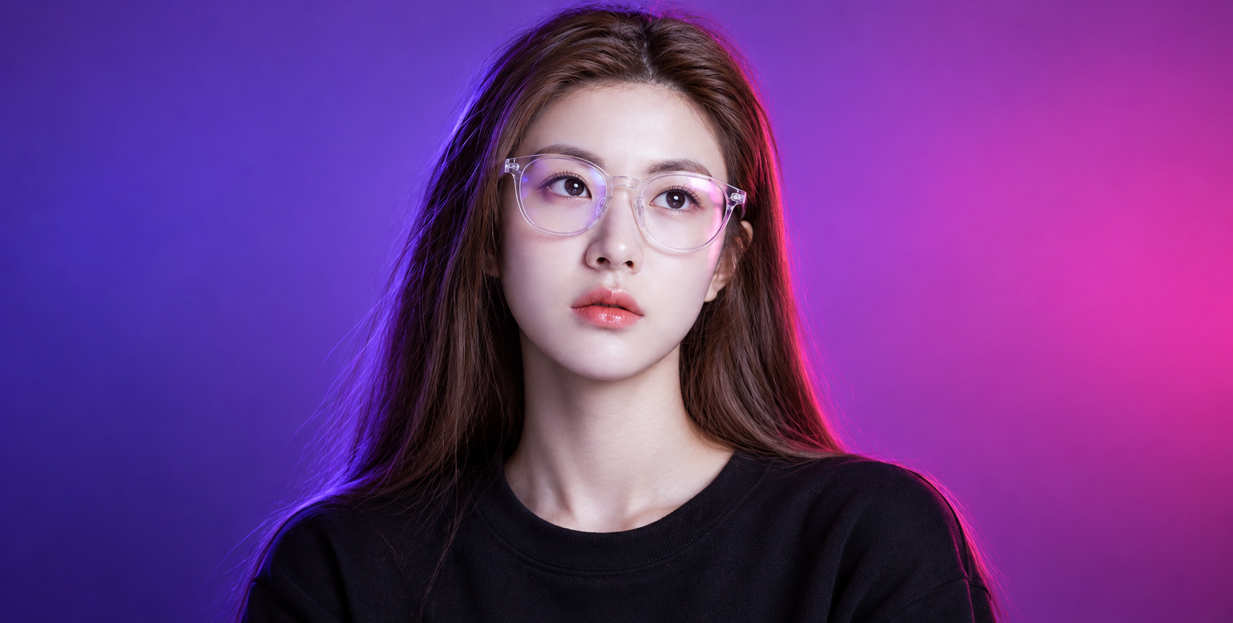 Chân dung siêu thực phong cách cyberpunk dưới ánh đèn neon