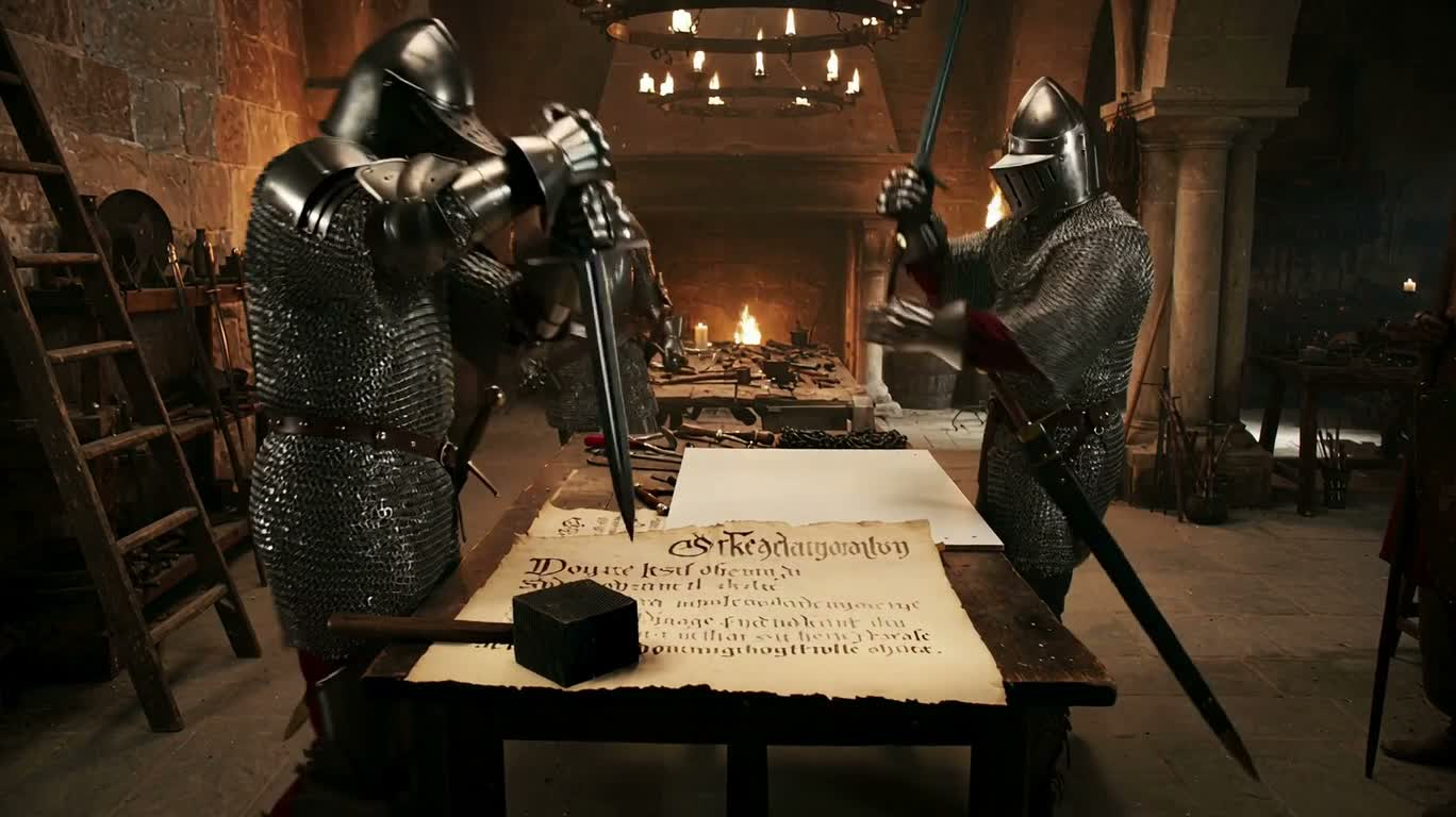 骑士组装家具大乱斗 — AI video creation