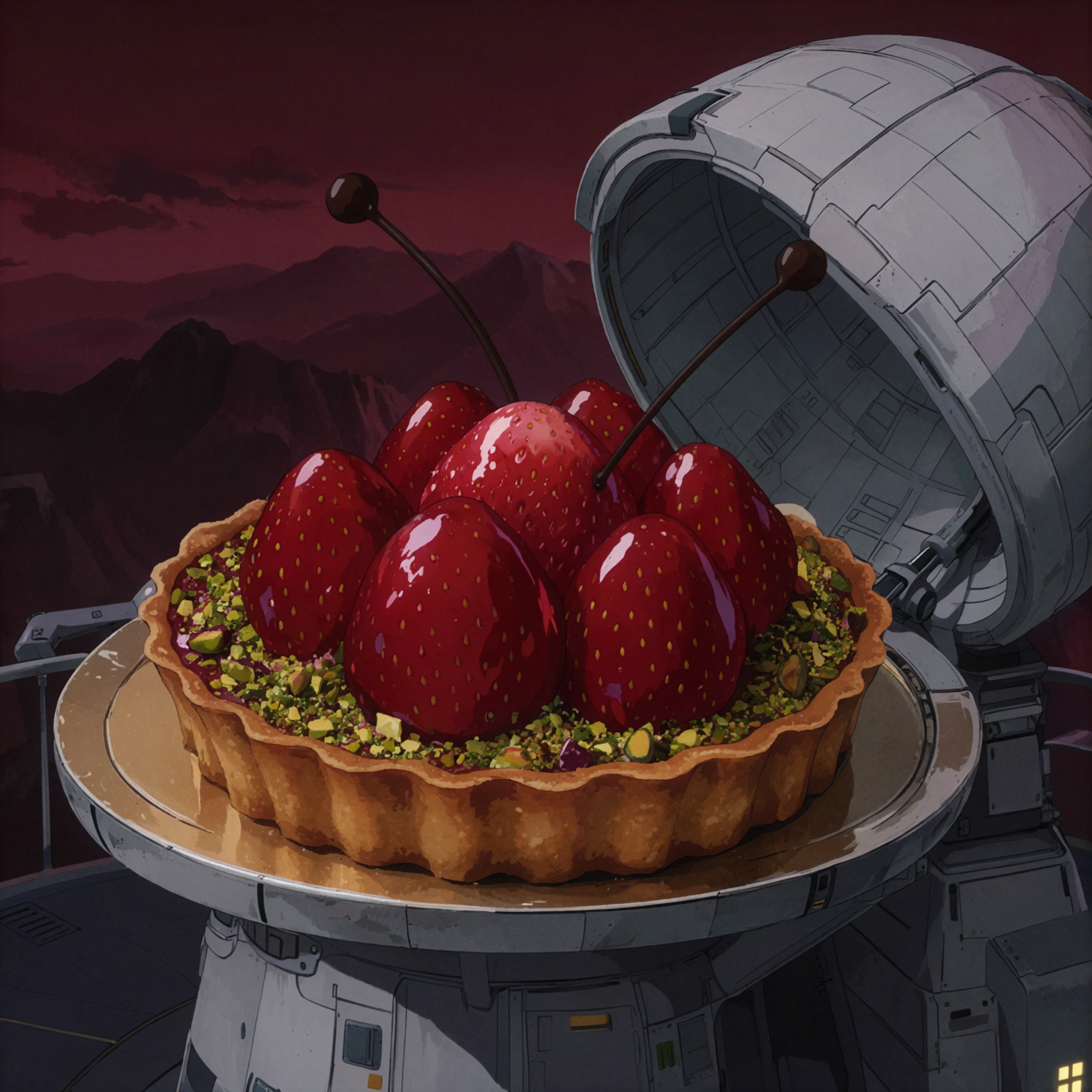 宇宙いちごタワー・アニメ調セル画