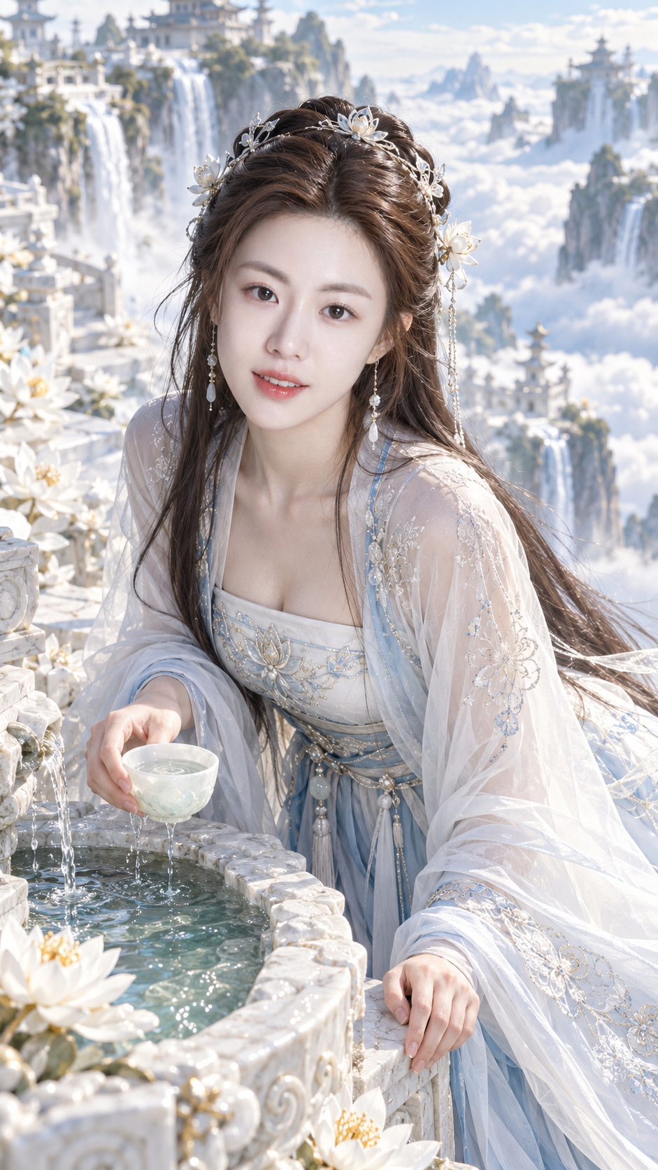 电影级东方仙侠绝色古装仙子人像 — AI image creation