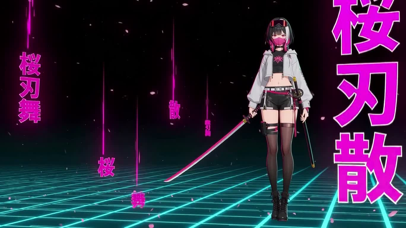樱刃霓虹舞：樱花武士 — AI video creation