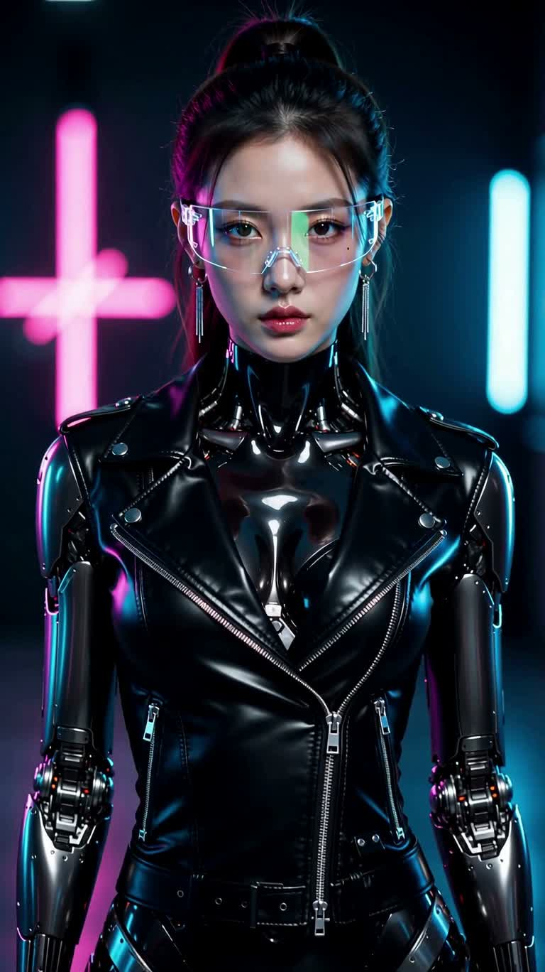 霓虹赛博女战士