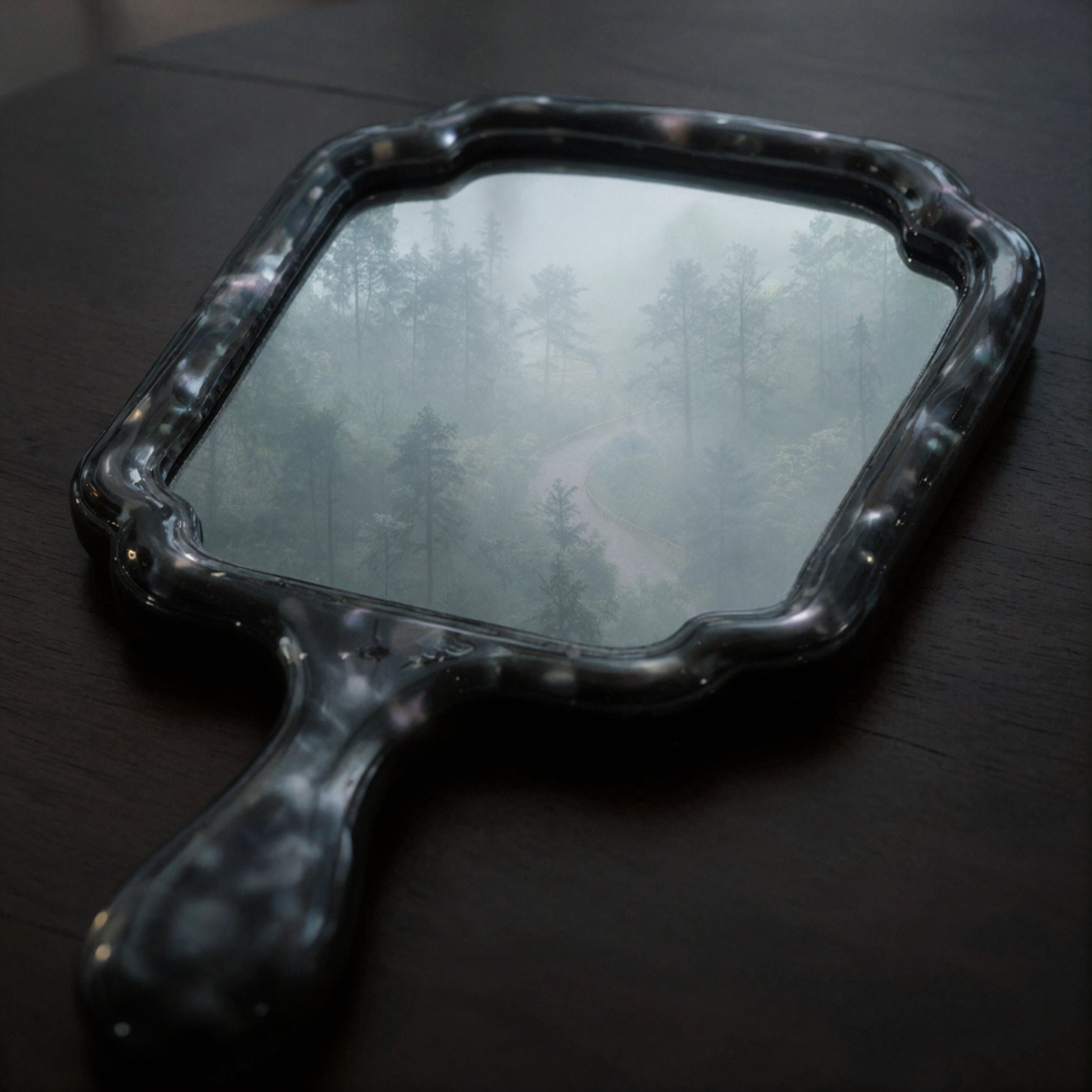 Forêt dans le miroir · Flou onirique — AI image creation