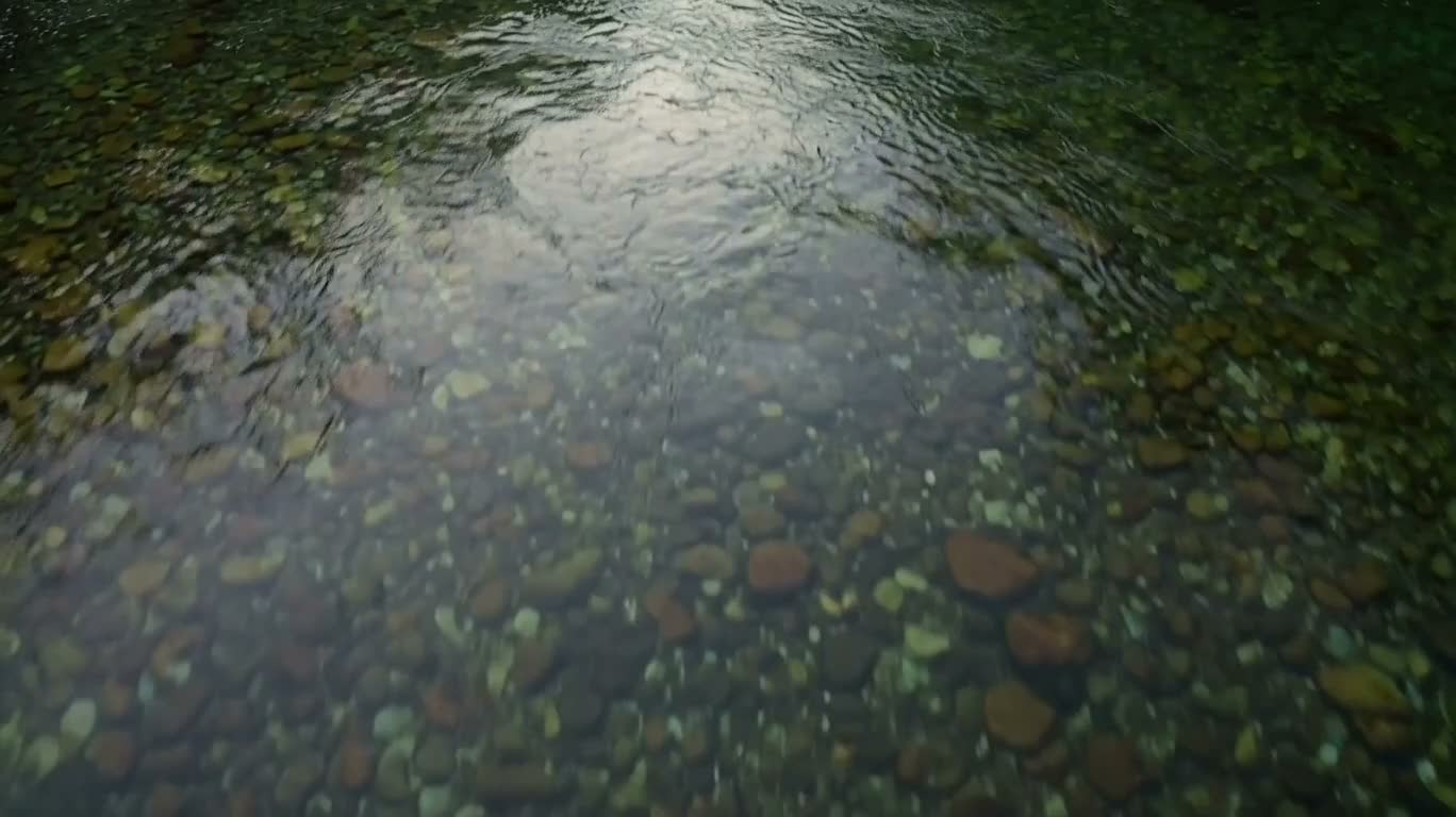 峡谷暮色瀑潭 — AI video creation