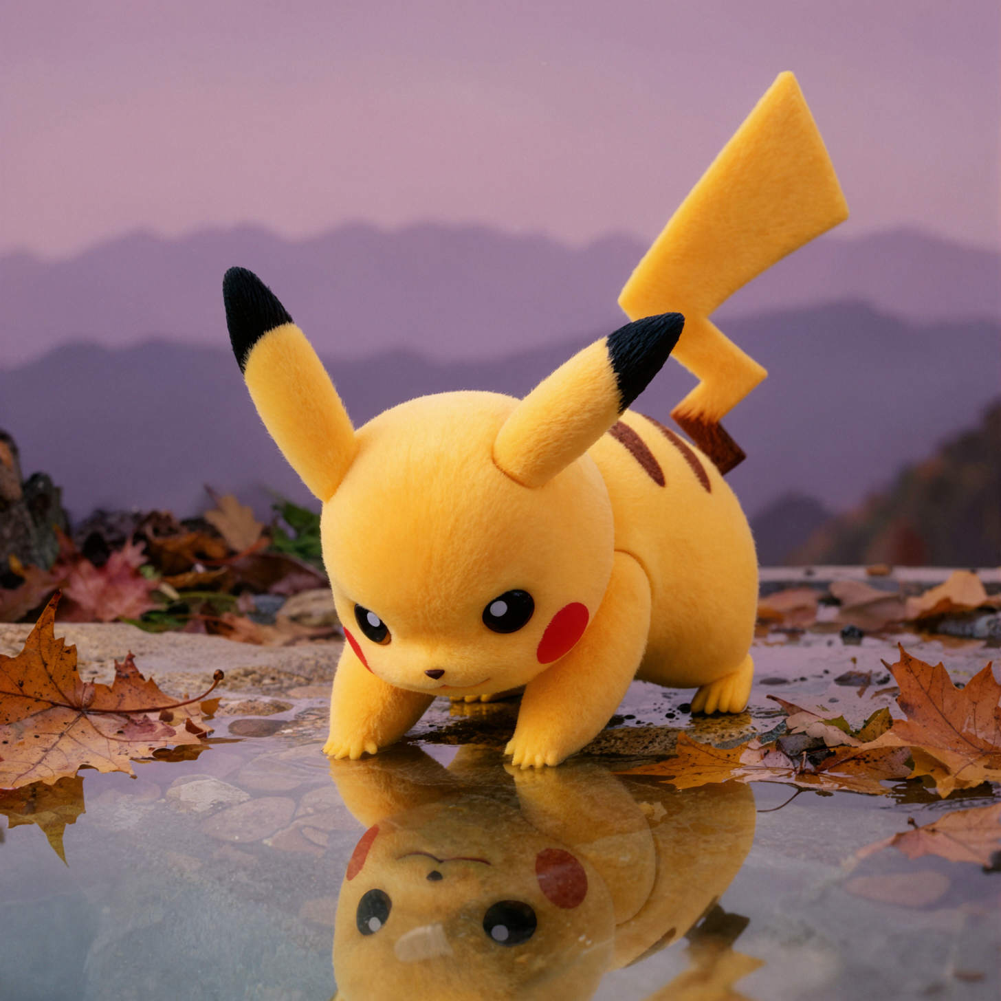 Pikachu · Ngắm gương nước · Chất trung định dạng