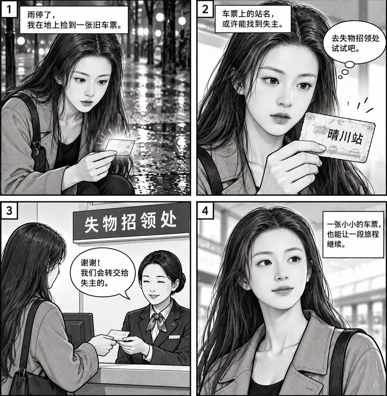 오리지널 중국어 칸 만화 · 손그림 스토리보드