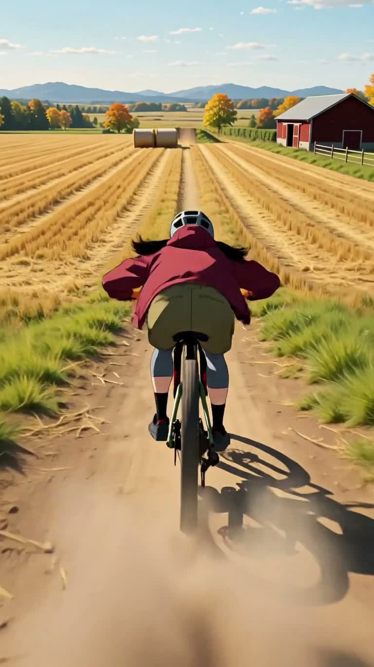 Saut au-dessus du champ de blé doré — AI video creation