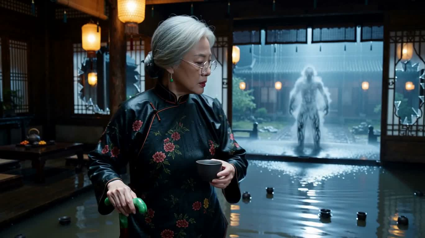 茶屋婆婆与雨雾幻影 — AI video creation