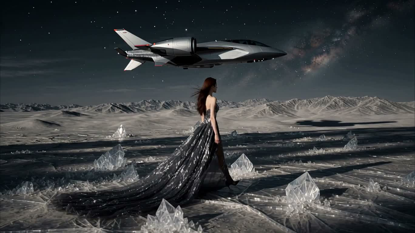 Roaming the Alien Crystal Realm — AI video creation