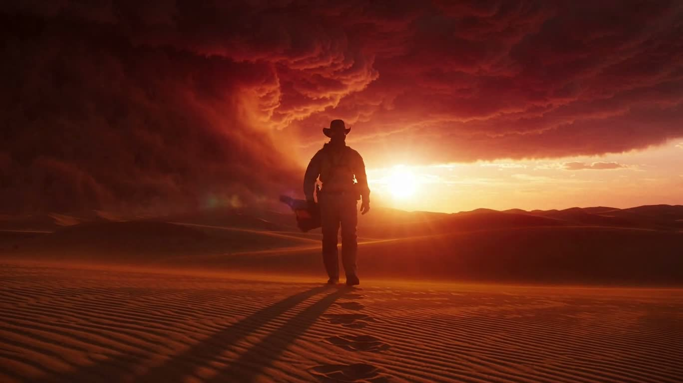 Ranger in the Red-Purple Sandstorm