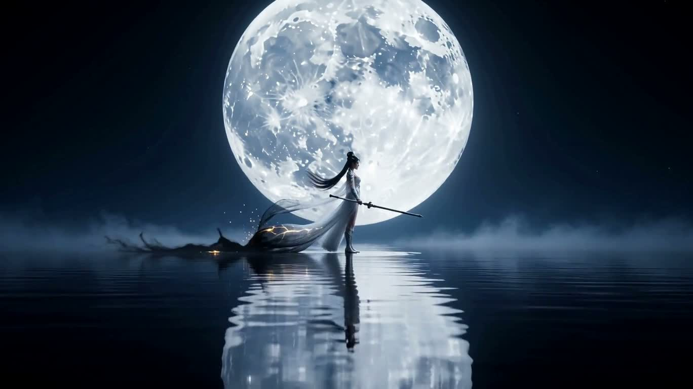 月下剑影:水墨战神