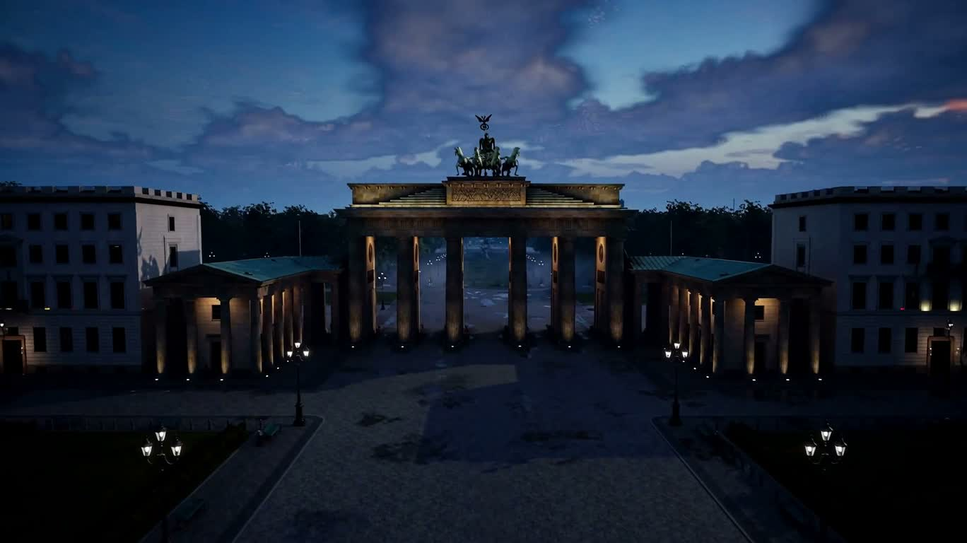 超现实风格的勃兰登堡门 — AI video creation