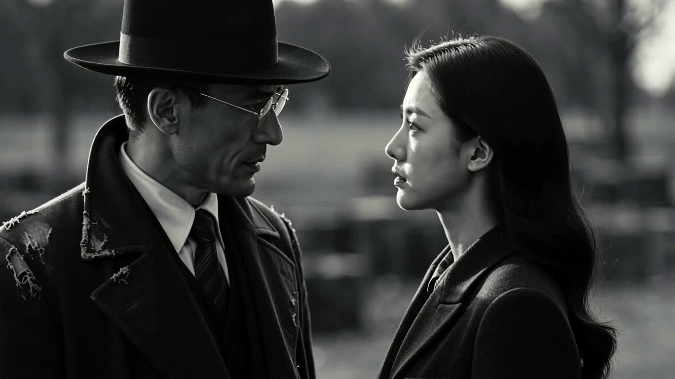 1933黑白未来侦探肖像 — AI video creation