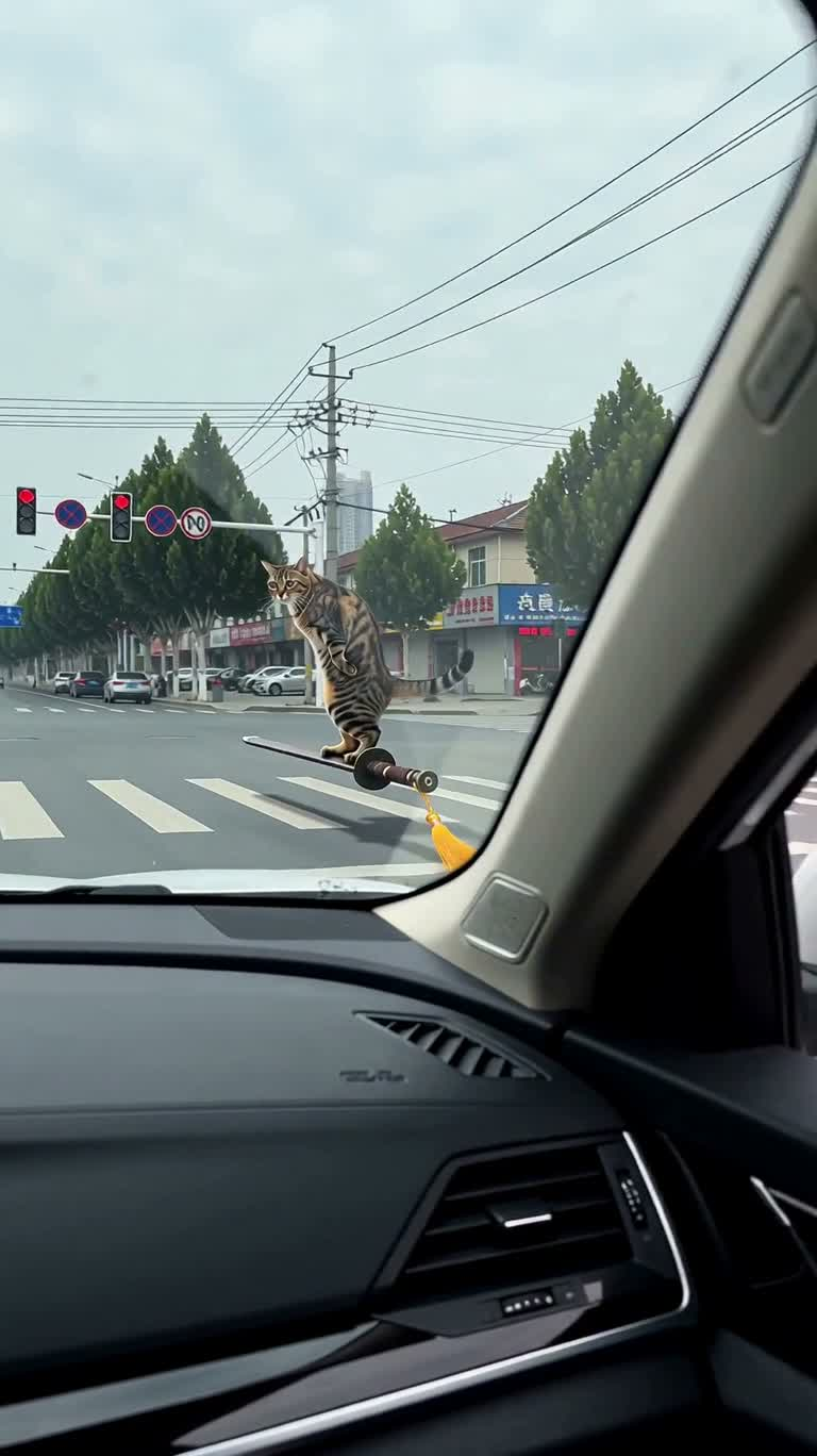 十字路口御剑猫 — AI video creation