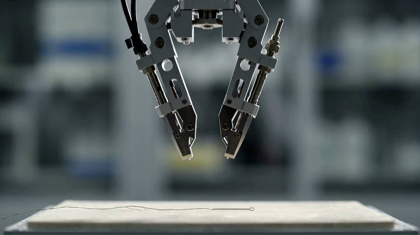 Robotic Arm Threading a Needle with Precision