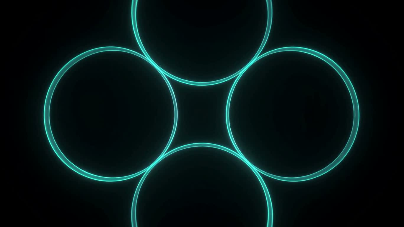 霓虹环形分形绽放 — AI video creation