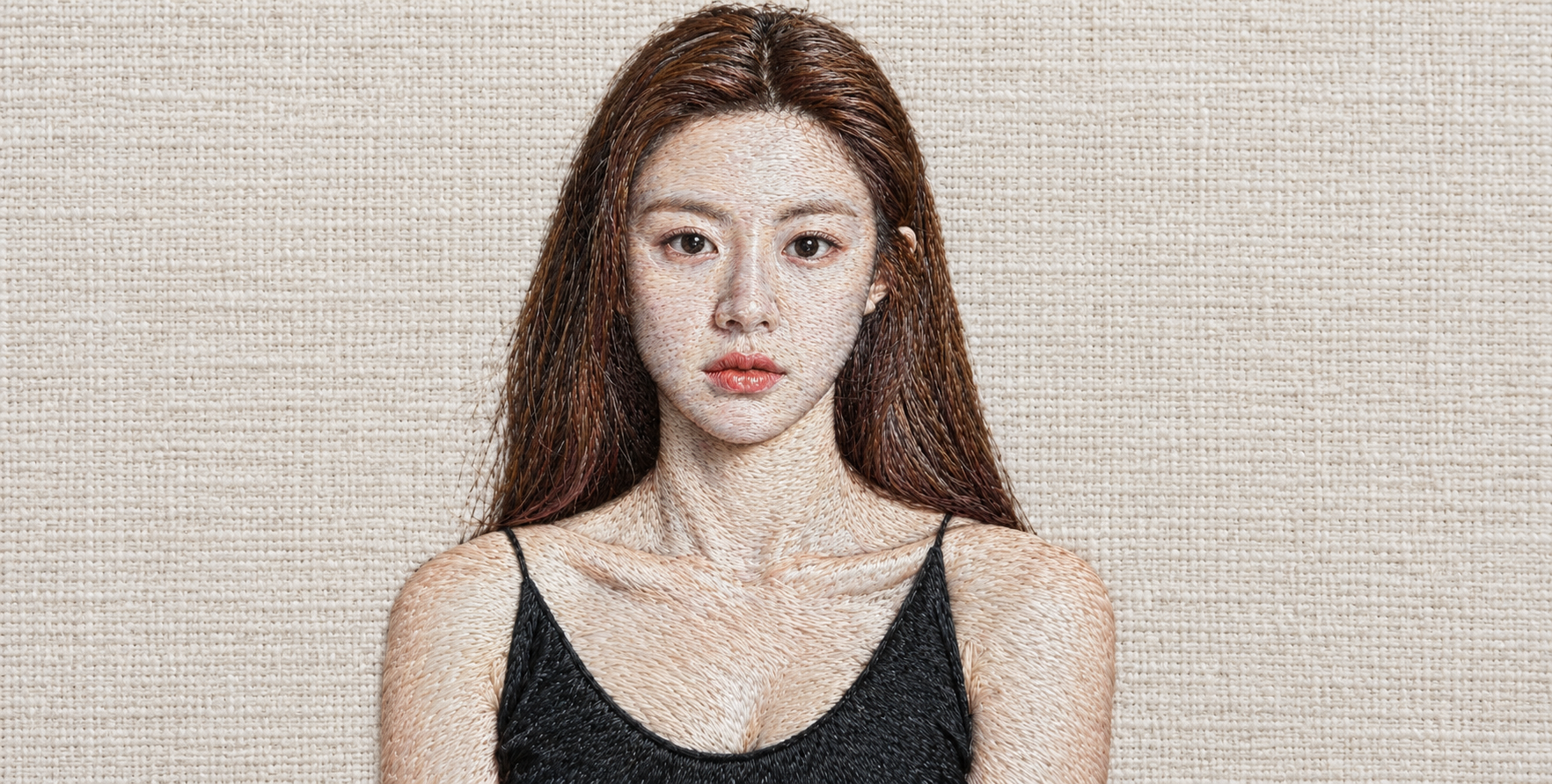 정체성을 담은 수공 자수 인물화