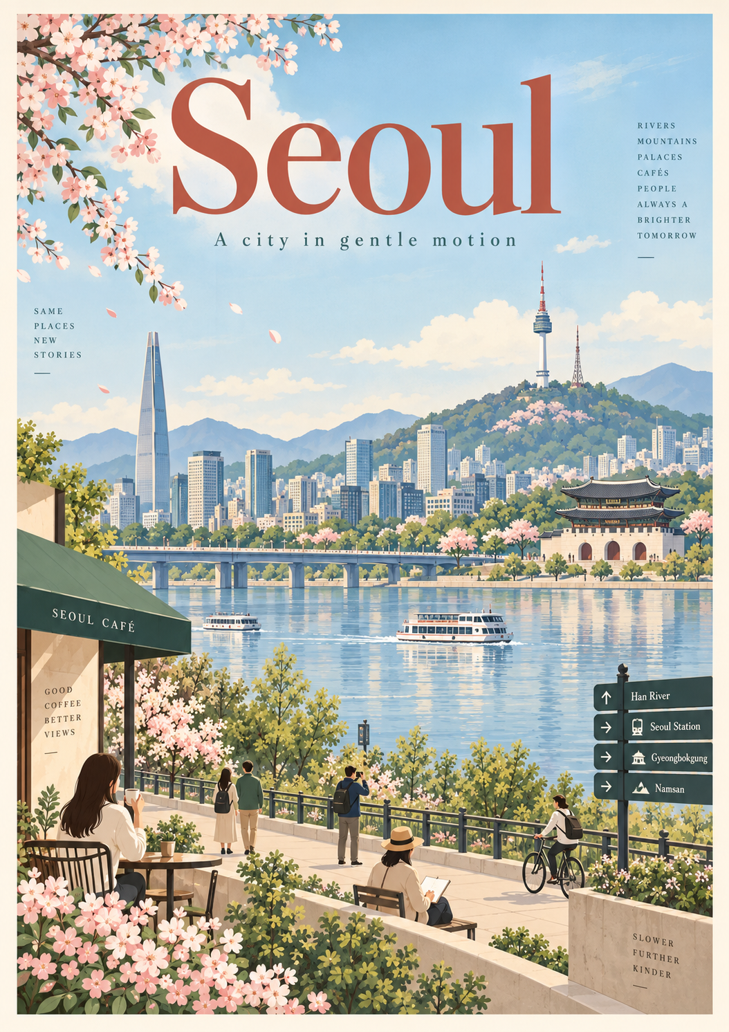极简现代日式城市旅游海报 — AI image creation