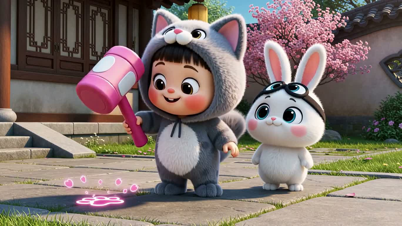 마법 망치와 빛나는 고양이 발자국