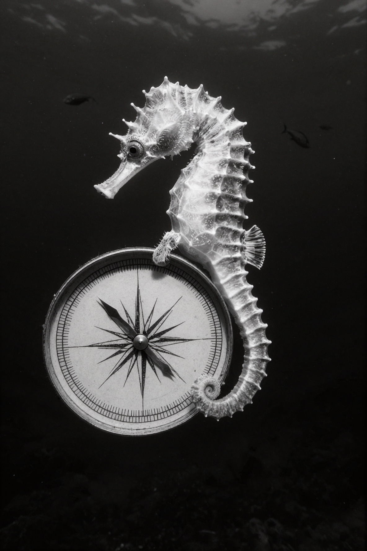 发光海马 · 黑白银盐 — AI image creation