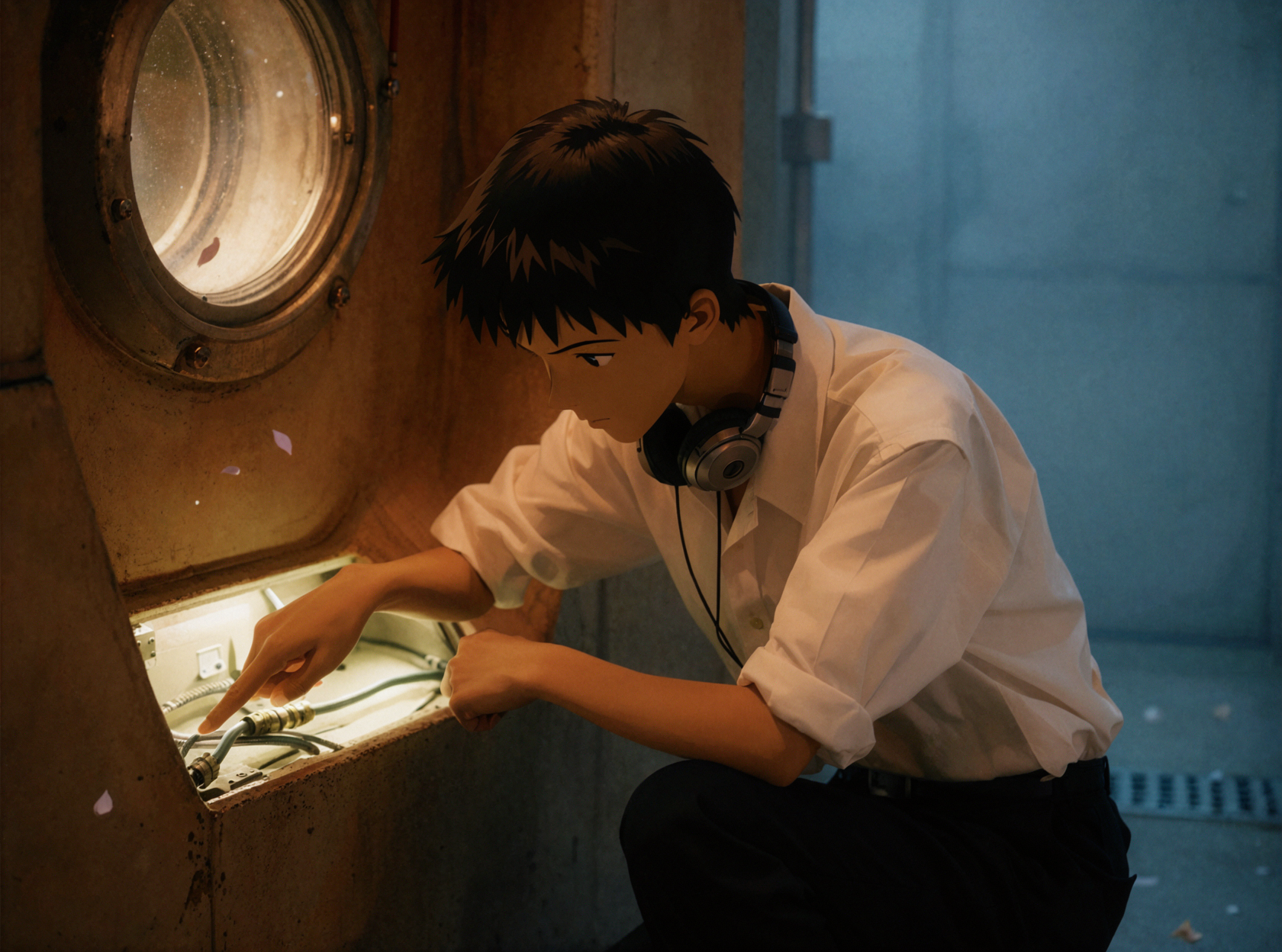 Shinji Ikari · Entretien du hublot · Éditorial de mode