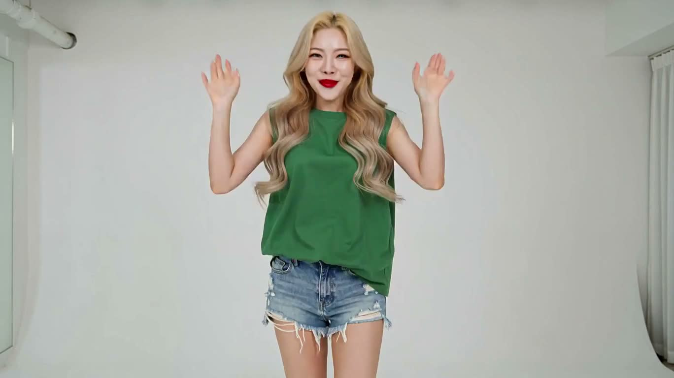 밝은 실내의 활기찬 춤
