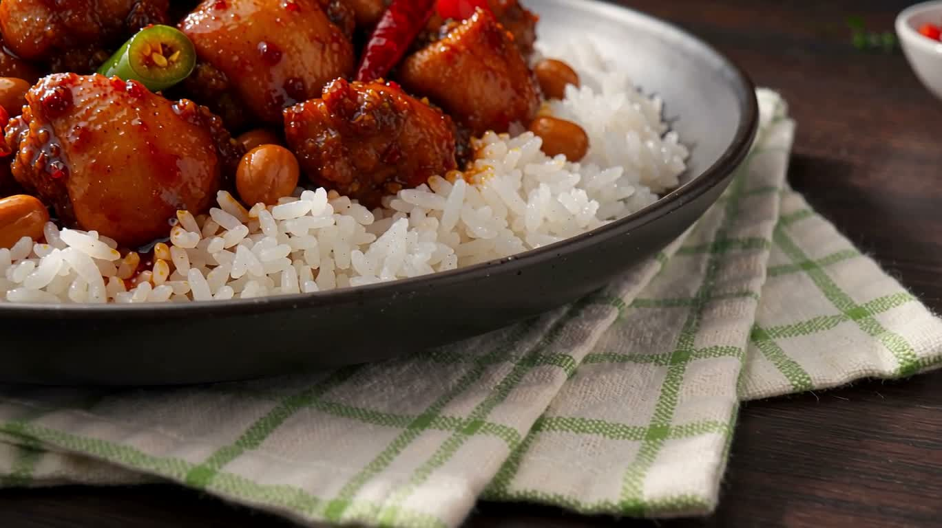 Gà Kung Pao bốc khói