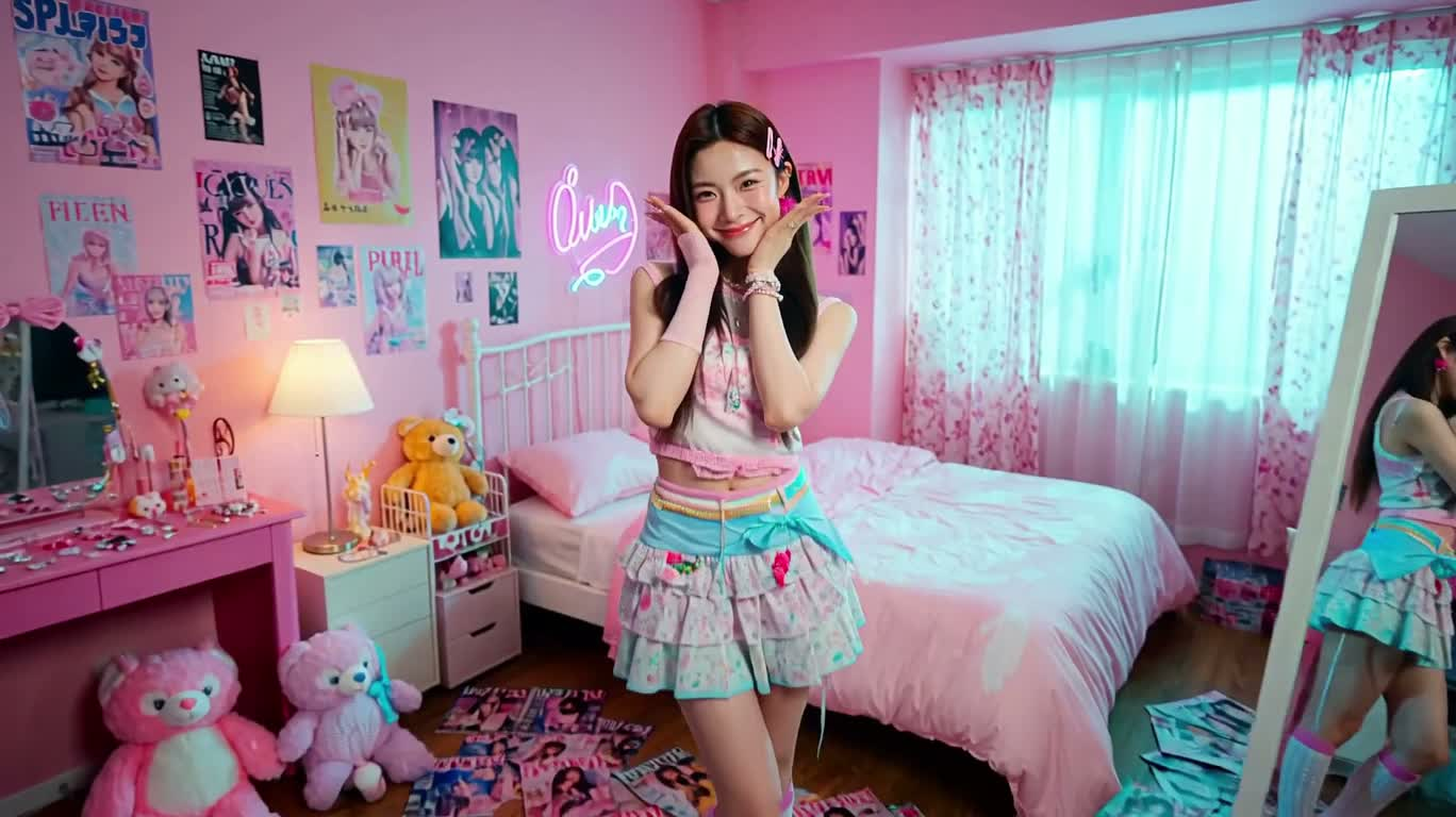 原宿女孩的粉色出发日记 — AI video creation