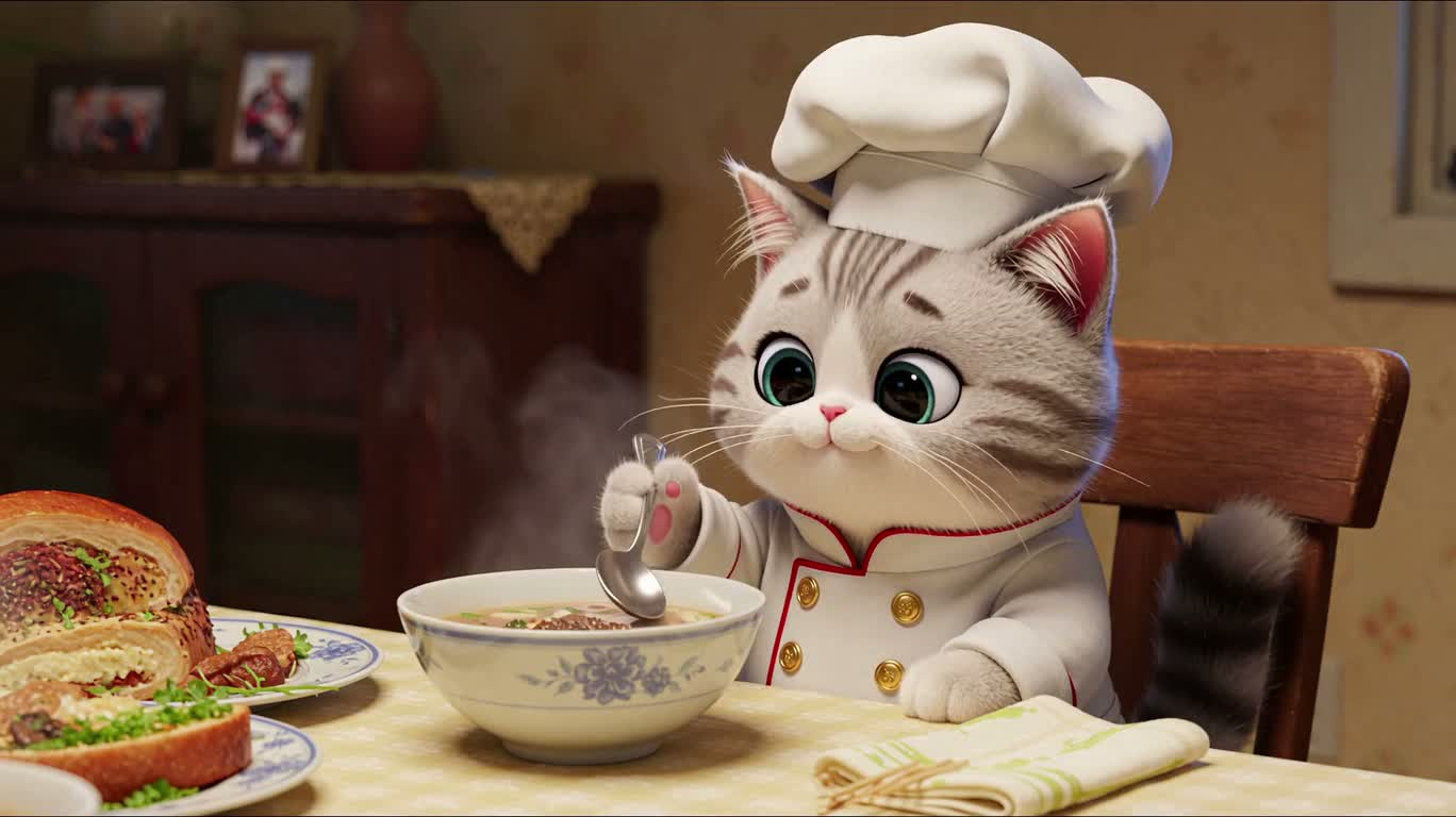 子猫のほっこりスープ時間