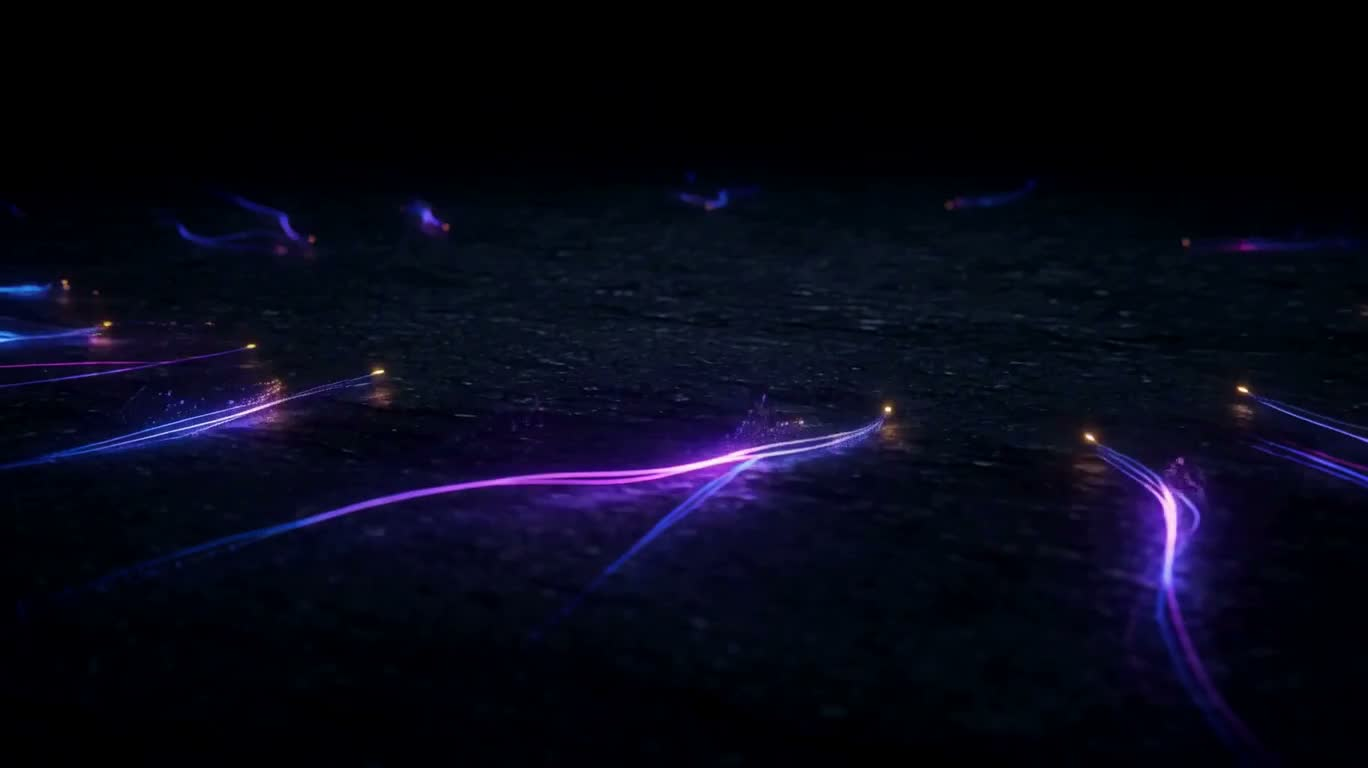 荧光能量铸成透明小提琴 — AI video creation