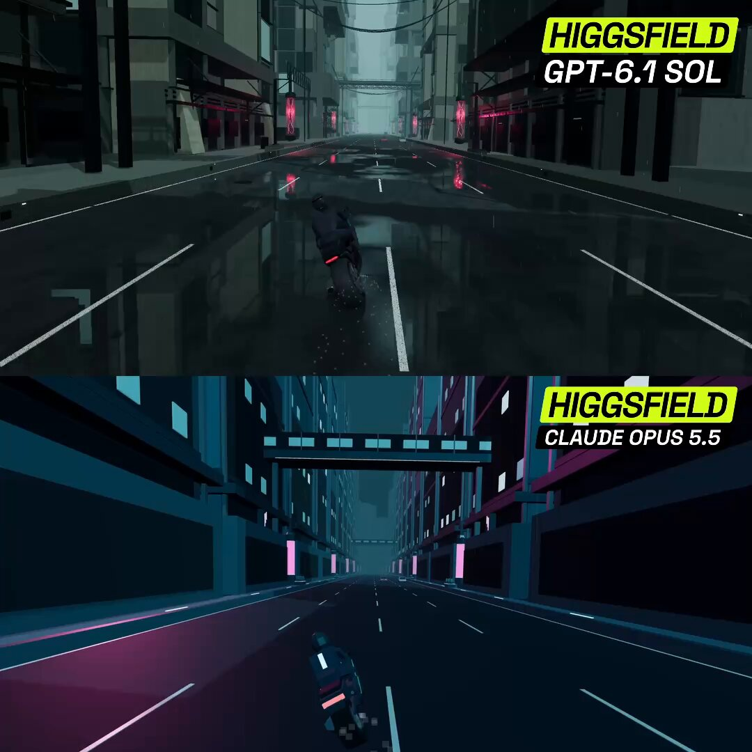 赛博朋克城市高速飞驰3D场景 — AI video creation