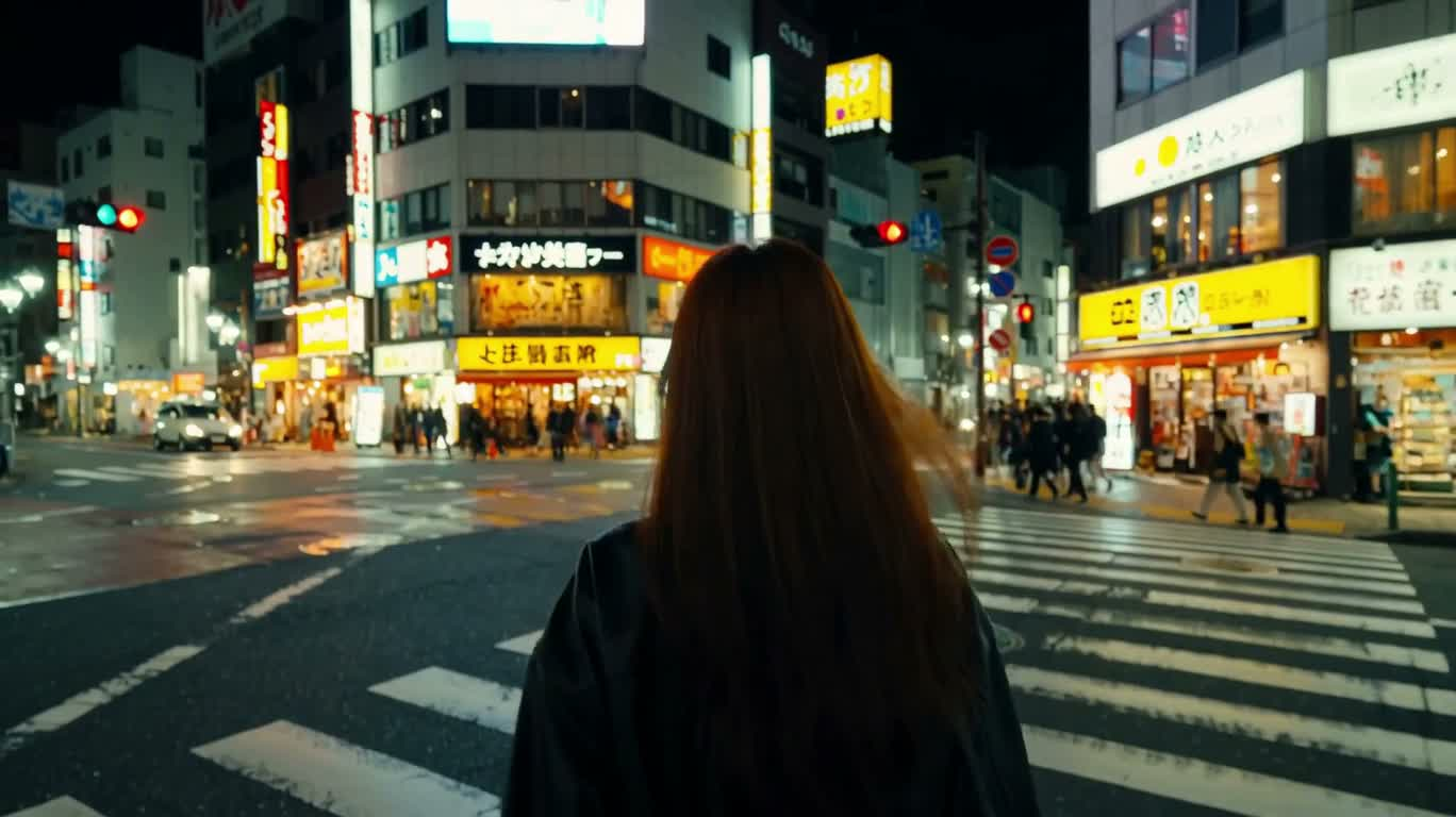 도쿄의 밤과 강변 산책