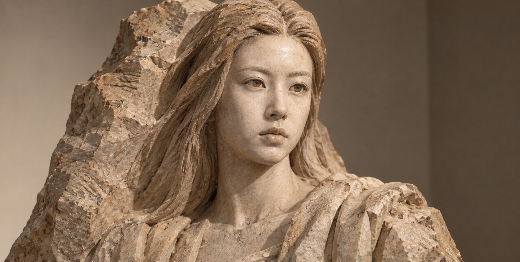 粗粝石雕边缘与厚布纹理 — AI image creation