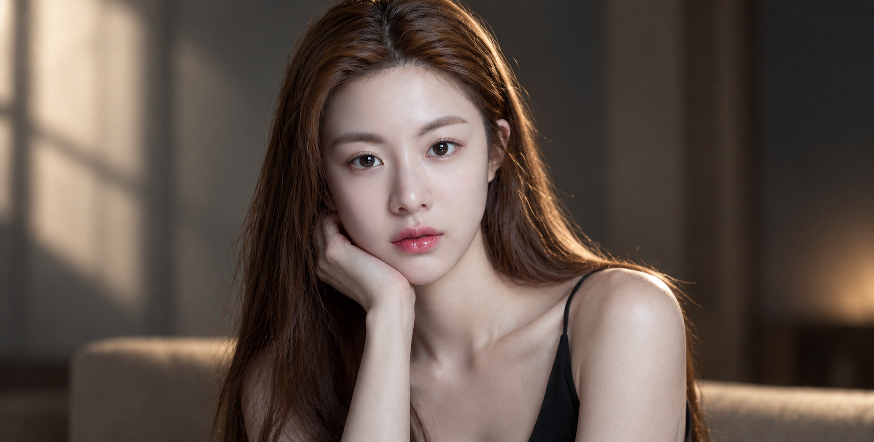 电影感柔光成年女性肖像模板 — AI image creation