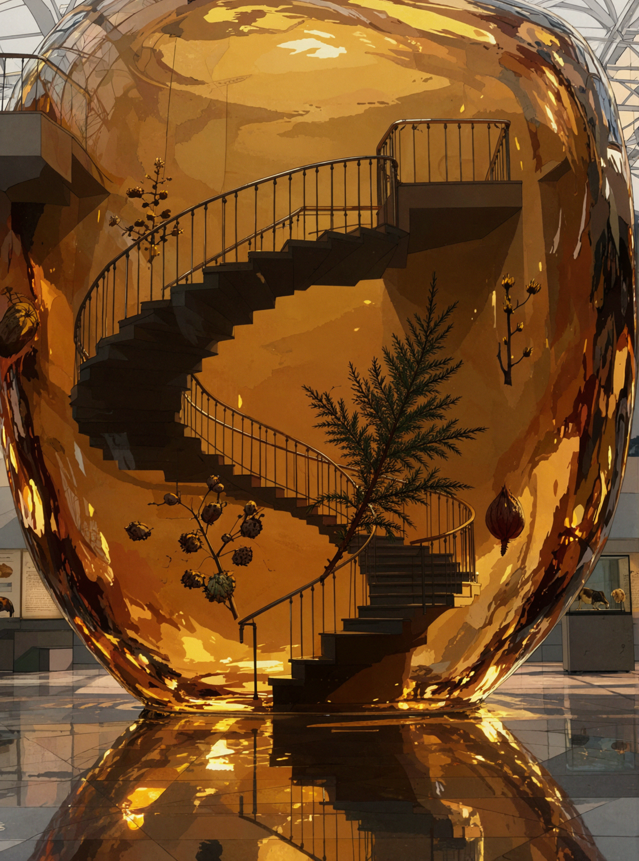 Musée de l'ambre · Cel shading japonais — AI image creation