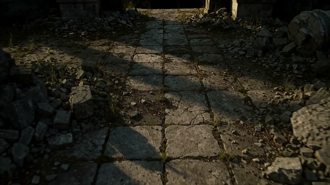 Парящие руины над морем облаков