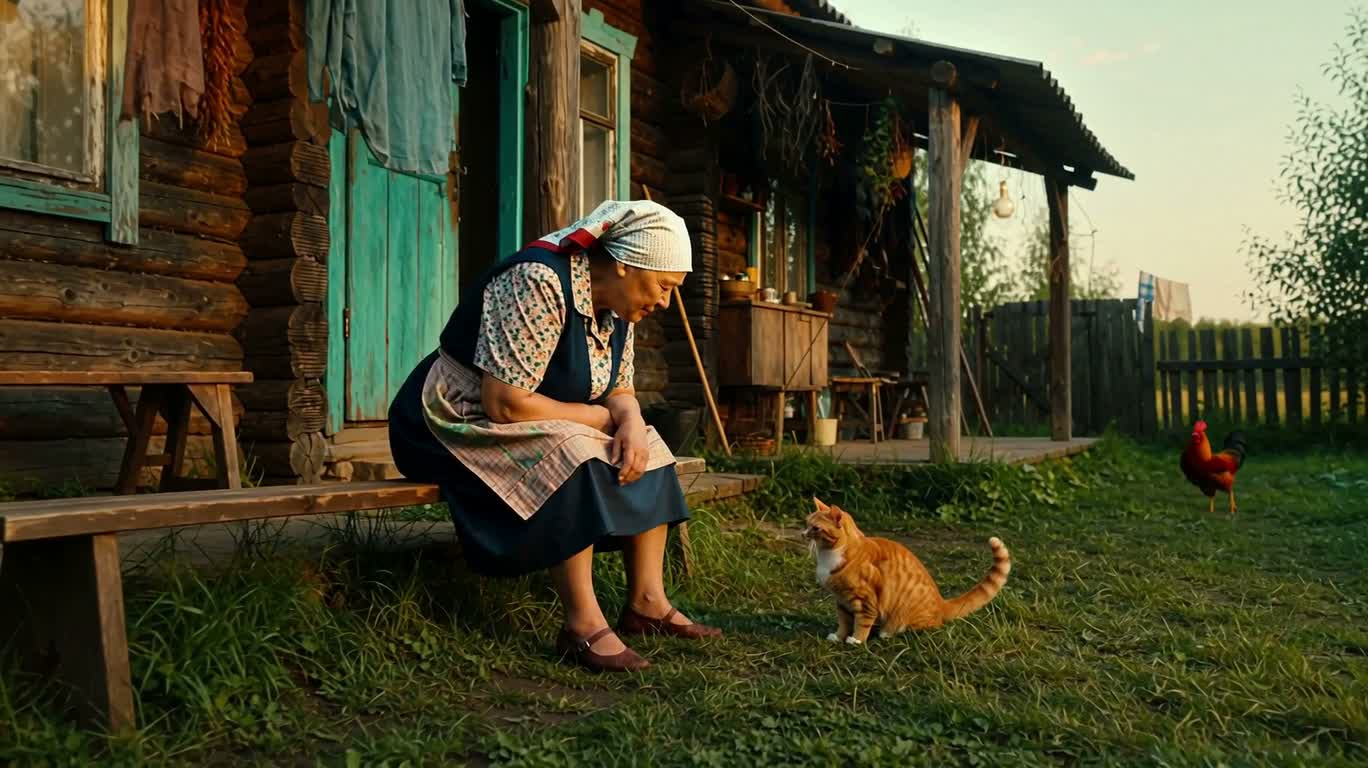 Погоня за котом в золотых сумерках — AI video creation
